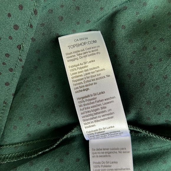 Topshop Dark Green Blouse - Picture 11 of 11